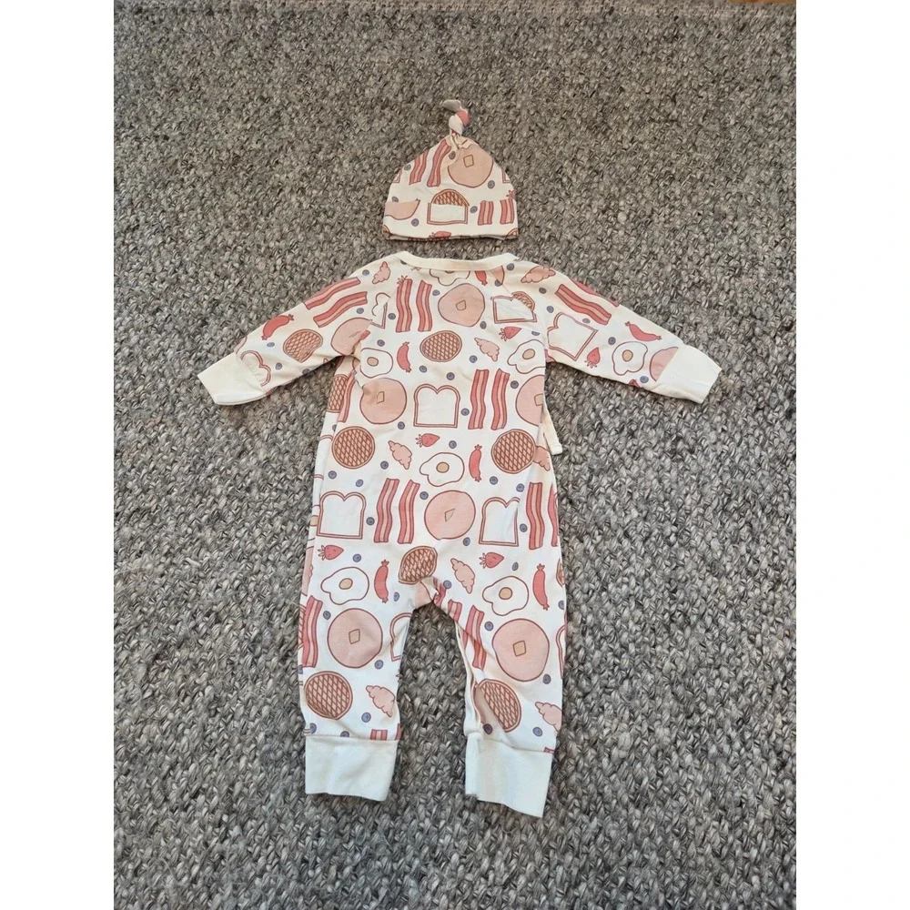 Monica and Andy Set Romper One Piece Pajamas Infant 6-9 Months